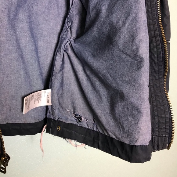 URBAN OUTFITTERS CPO Navy Military Raincoat Jacket - Picture 9 of 11